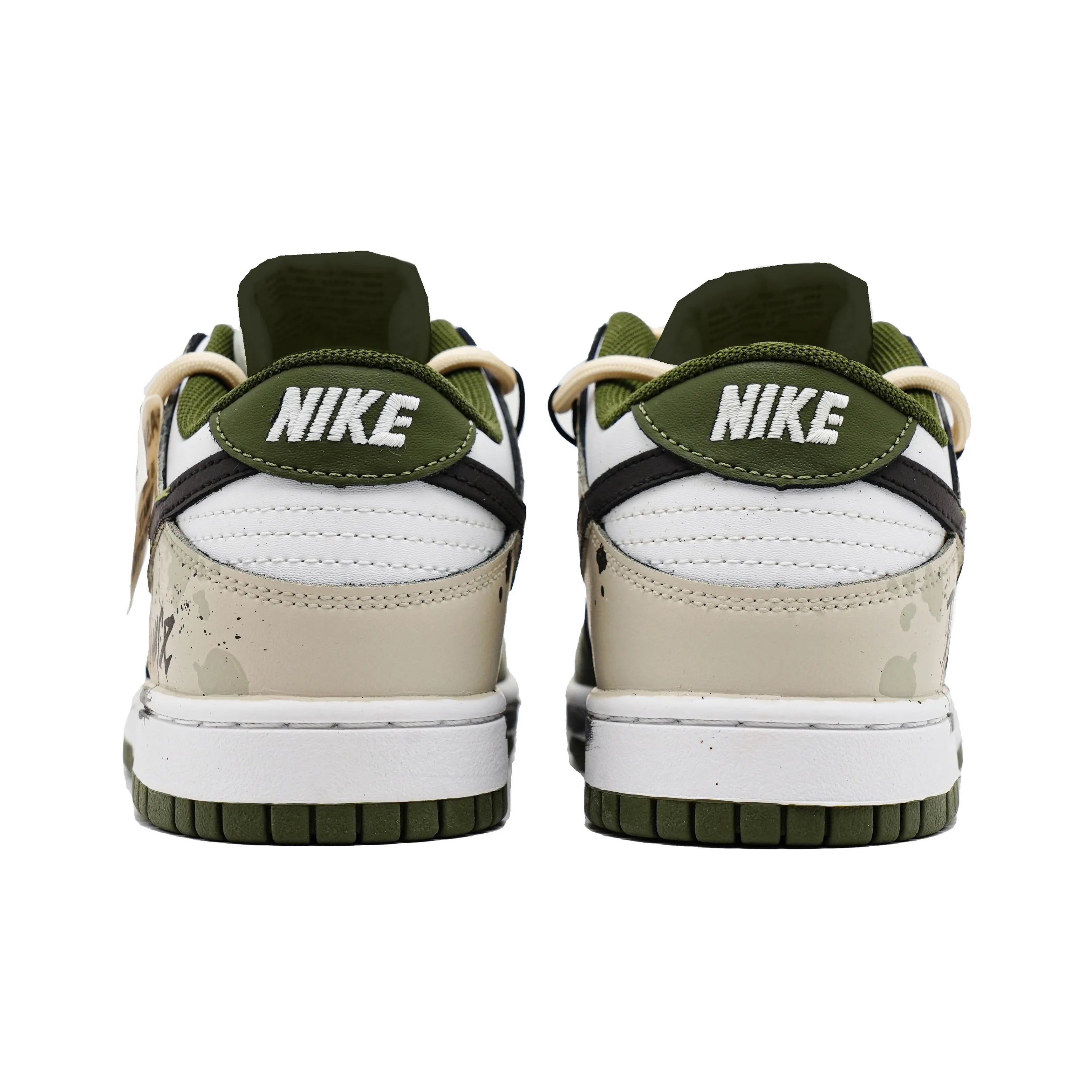 [Custom No Man's Land / Graffiti] Dunk Low Skateboard Shoes Unisex Green