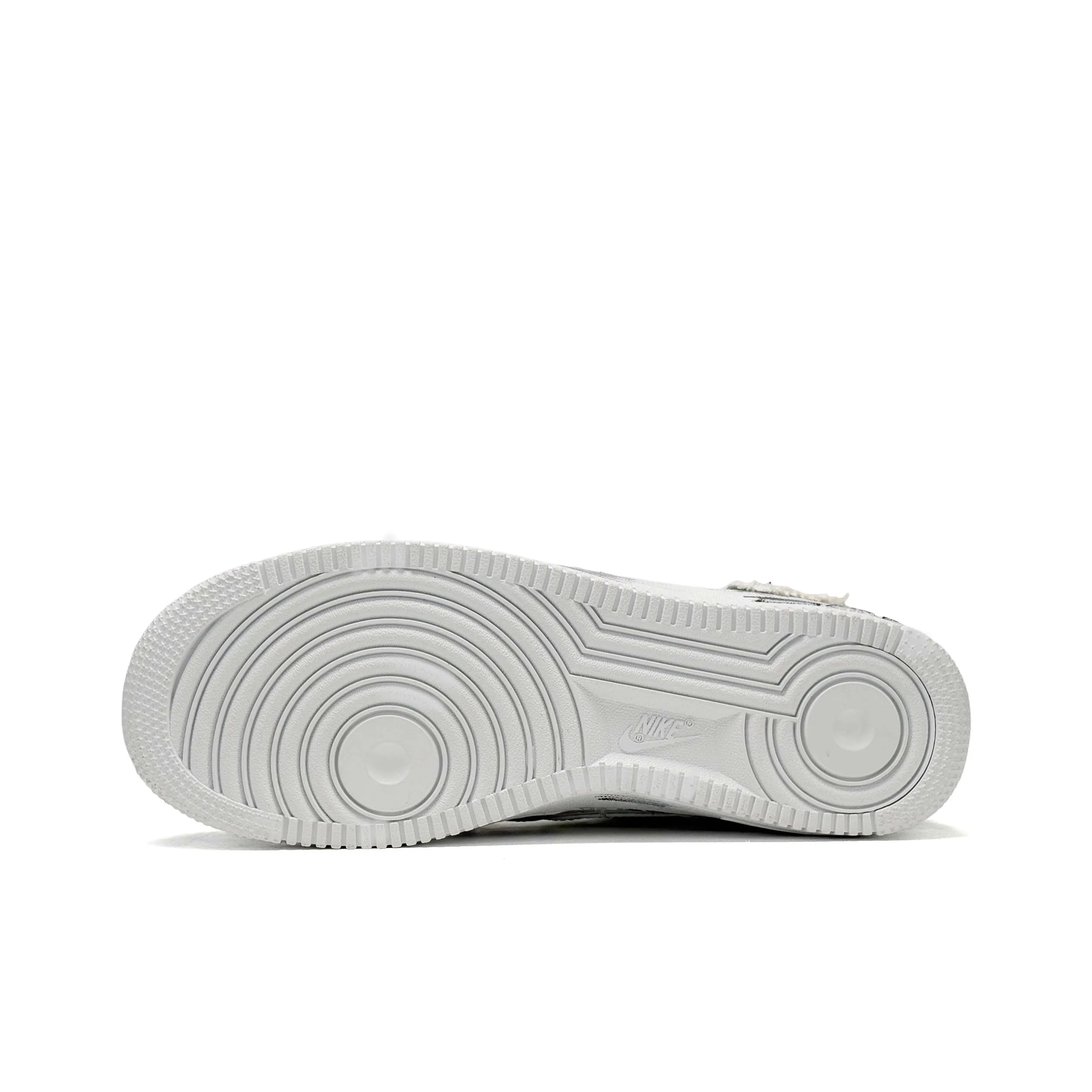 [Customized For No Good Reason] Air Force 1 Low-top Shoes Unisex Graffiti/Star shoelaces Gray