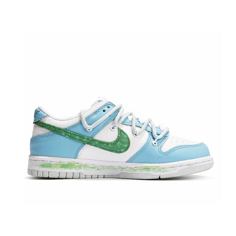 [Custom Plush Monster] Dunk Skateboarding Shoes Unisex Low-top Blue/Green