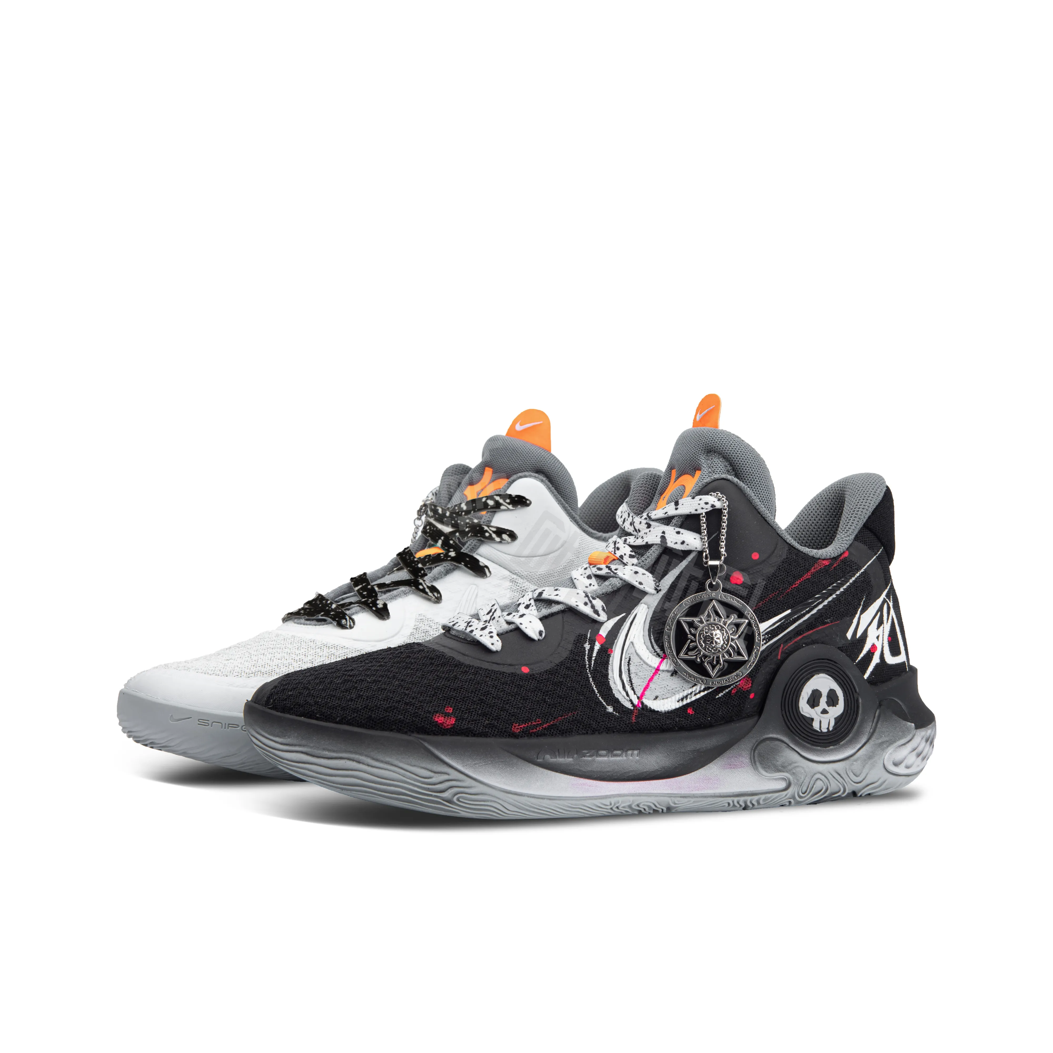 [Custom Death Pact, Durant] KD Trey 5 IX Basketball Shoes Unisex Mid-Top Black