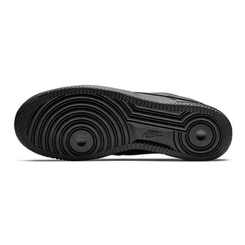 [Custom Women's banana deconstructed wind shoelaces]  Air Force 1 Skateboarding Shoes Women's Low-top Black