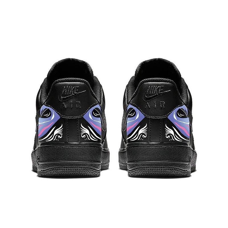 [Custom Female movie-themed Venom spray painting]  Air Force 1 Skateboarding Shoes Women's Low-top Black