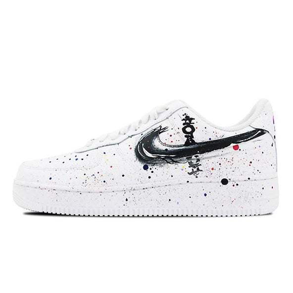 [Custom A female spray-painted hand-painted ink-wash painting of the Three Pools Mirroring the moon]  Air Force 1 Skateboarding Shoes Women's