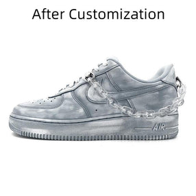 [Custom Soak the alcohol scratch-off card in grey] Nike Air Force 1 Skateboarding Shoes Women's