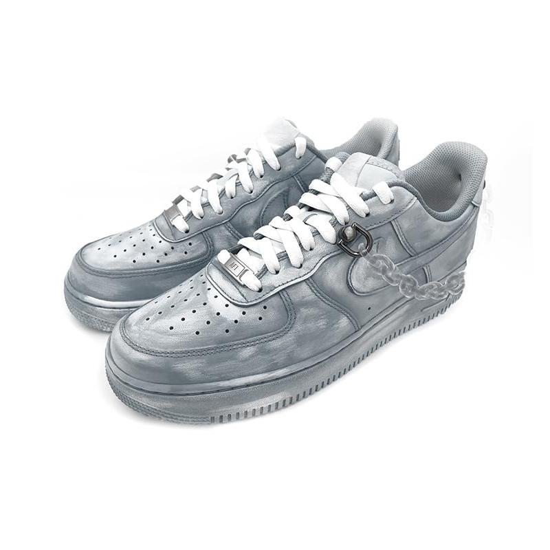 [Custom Soak the alcohol scratch-off card in grey]  Air Force 1 Skateboarding Shoes Women's