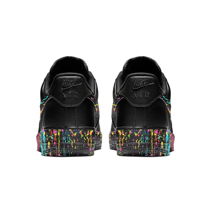 [Custom Men's artist series graffiti black]  Air Force 1 Skateboarding Shoes Men Low-top Black