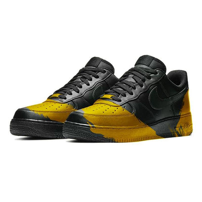 [Custom Treasure-hunting captain]  Air Force 1 Skateboarding Shoes Men Low-top Black/Gold