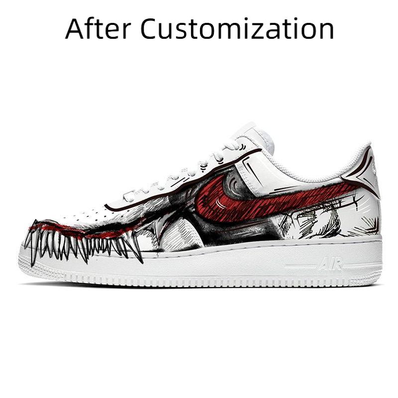 [Custom The theme of the male movie Venom is black, white and red]  Air Force 1 Skateboarding Shoes Men
