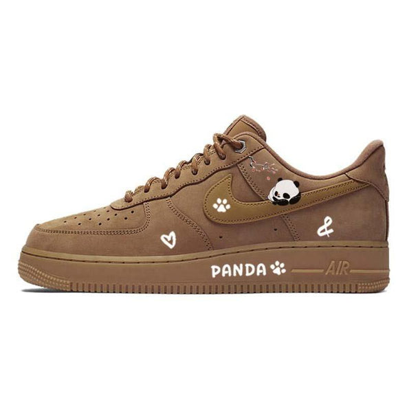 [Custom Winter plum Bear]  Air Force 1 Skateboarding Shoes Unisex
