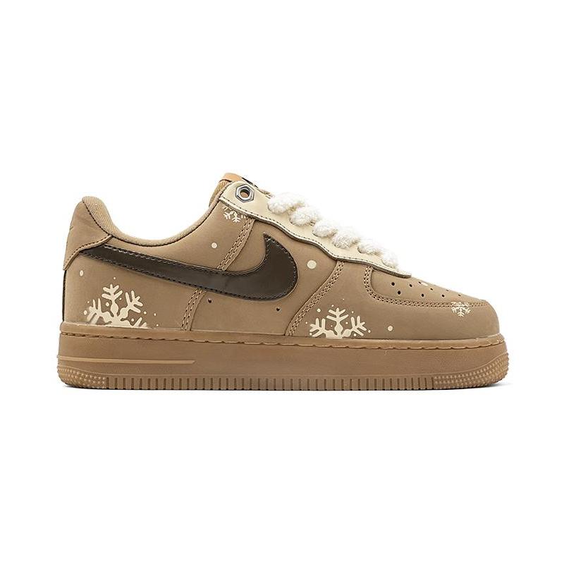 [Custom Christmas Wheat Air Force]  Air Force 1 Skateboarding Shoes Unisex
