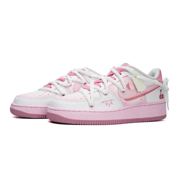 [Custom Double Hook Cherry]   Air Force 1 Skateboarding Shoes Women's