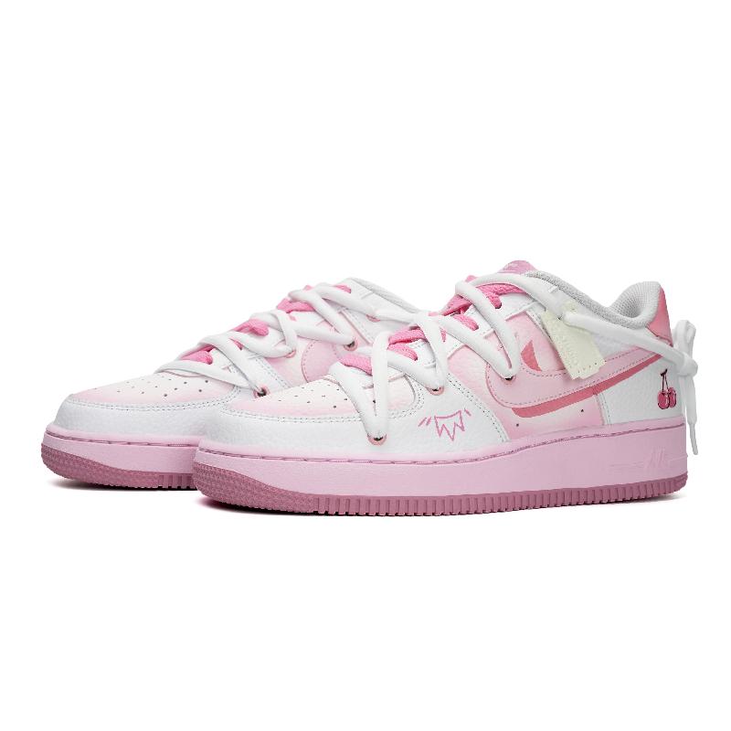 [Custom Double Hook Cherry]   Air Force 1 Skateboarding Shoes Women's