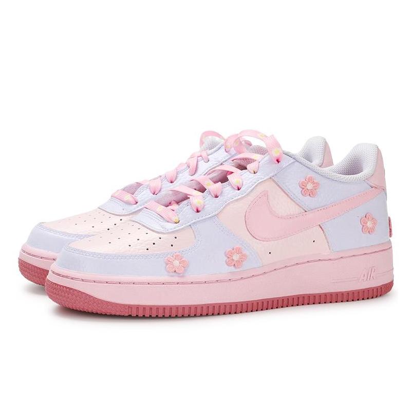 [Custom VAM Daisy]  Air Force 1 Skateboarding Shoes Women's Low-top Blue/Pink
