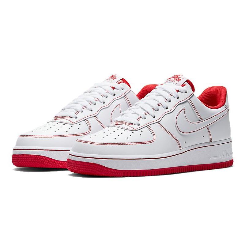 [Custom The fifth issue of men's hand-painted roses in red and blue]  Air Force 1 Skateboarding Shoes Men Low-top White/Navy/Red