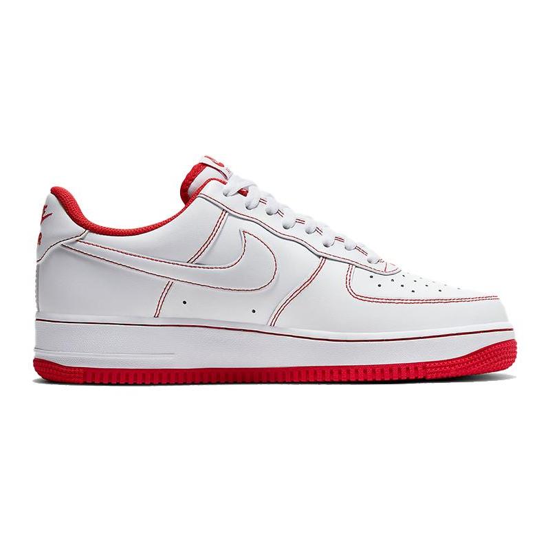 [Custom The fifth issue of men's hand-painted roses in red and blue]  Air Force 1 Skateboarding Shoes Men Low-top White/Navy/Red