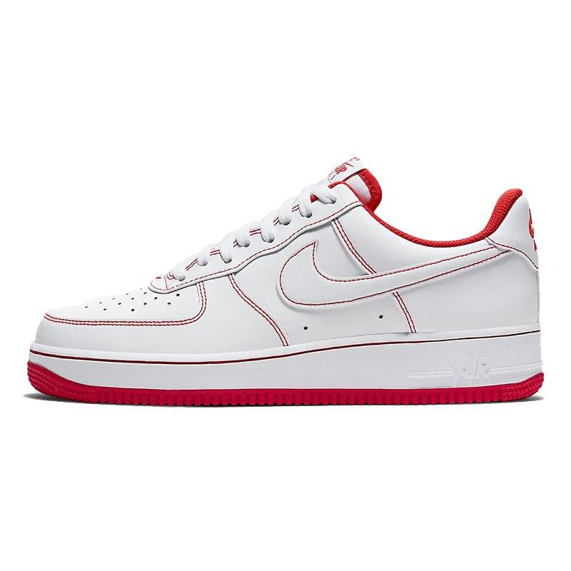 [Custom The fifth issue of men's hand-painted roses in red and blue]  Air Force 1 Skateboarding Shoes Men Low-top White/Navy/Red