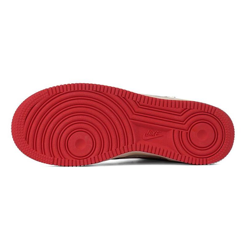 [Custom Men's style aged red and brown]  Air Force 1 Skateboarding Shoes Men Low-top Red/brown