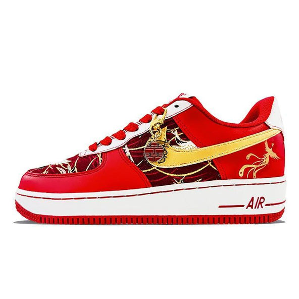 [Custom AF1 Women's Phoenix Dance Nine Heavens Wedding Shoes]  Air Force 1 Skateboarding Shoes Women's