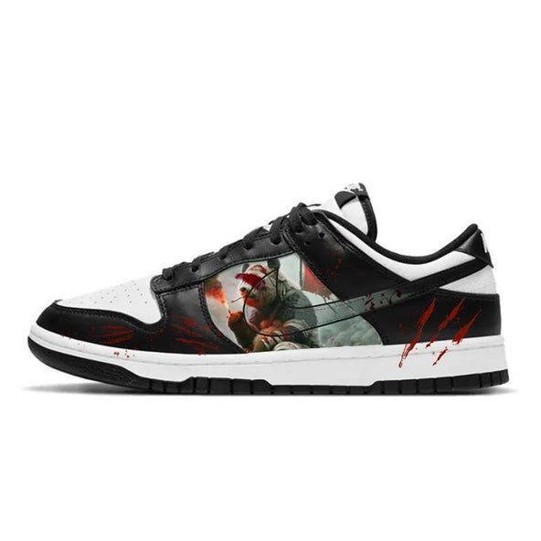 [Custom American]  Dunk Skateboarding Shoes Women's Low-top White/black