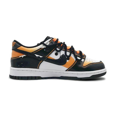 [Custom Ghost Club]  Dunk Skateboarding Shoes Women's Low-top Black, Orange, White