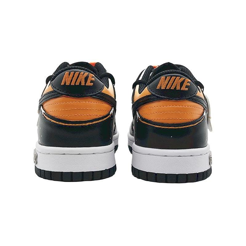 [Custom Ghost Club]  Dunk Skateboarding Shoes Women's Low-top Black, Orange, White