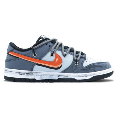 [Custom Male devil pumpkin]  Dunk Skateboarding Shoes Women's Low-top Grey/black
