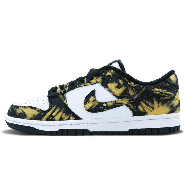 [Custom Black Gold Party]  Dunk Skateboarding Shoes Women's