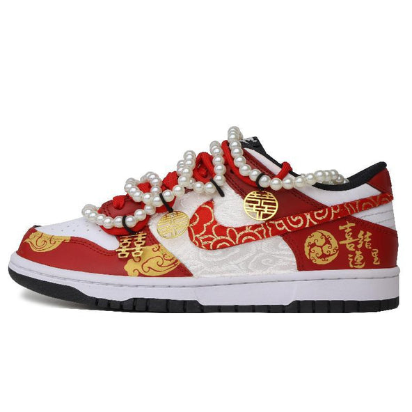 [Custom The woman got married happily]  Dunk Skateboarding Shoes Women's