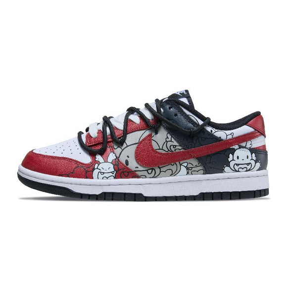 [Custom Female Qile Longlong]  Dunk Skateboarding Shoes Women's Low-top Black