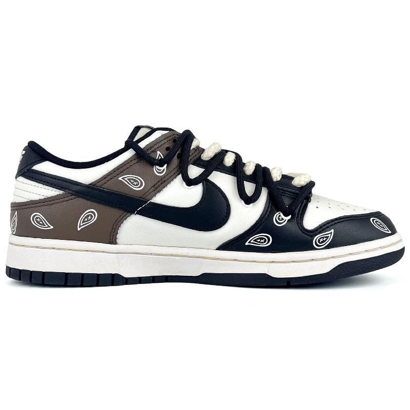 [Custom Black Mocha]  Dunk Skateboarding Shoes Women's Low-top Mocha