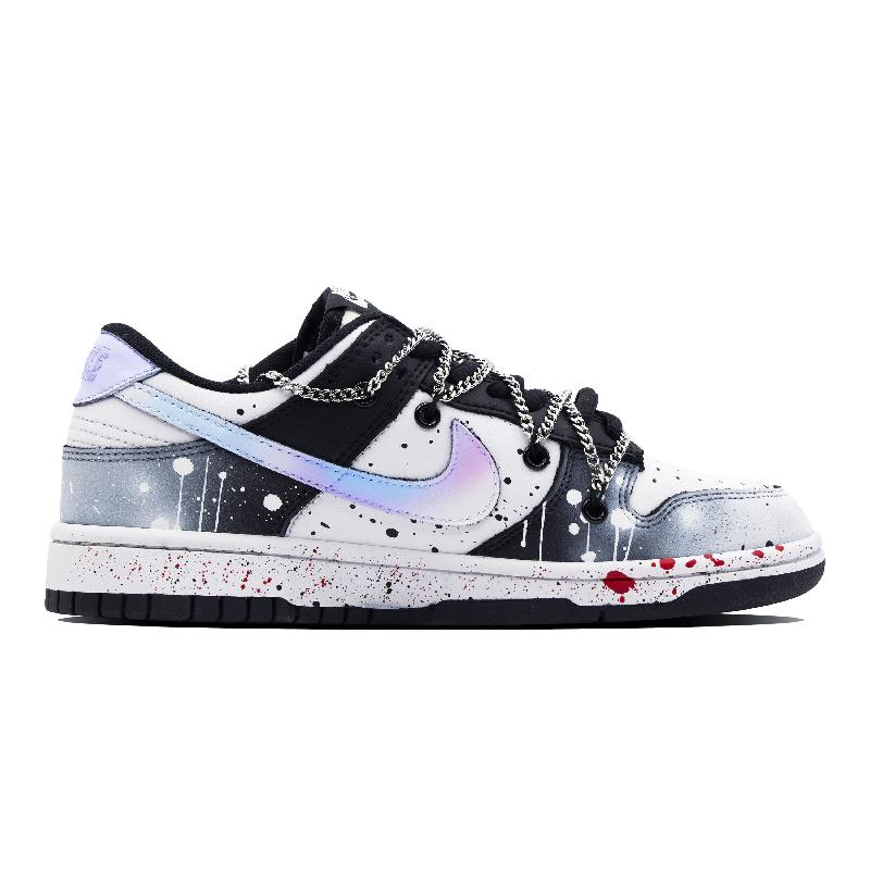 [Custom The female style dreams back to the future] Nike Dunk Skateboarding Shoes Women's Low-top Red/purple