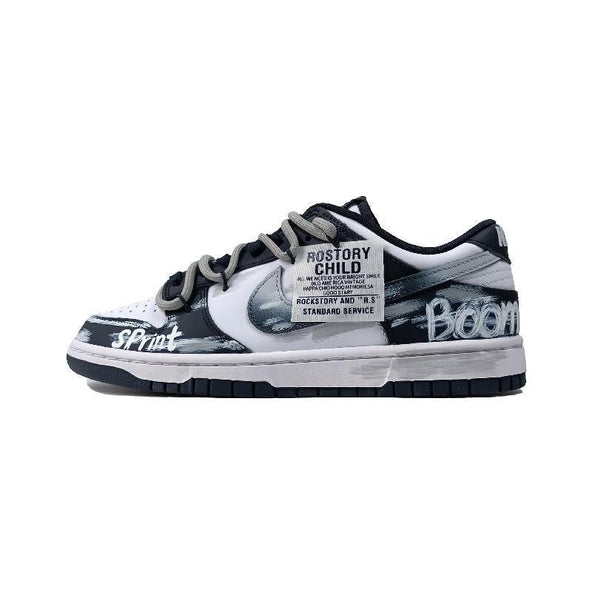 [Custom Female street melody]  Dunk Skateboarding Shoes Women's Low-top White