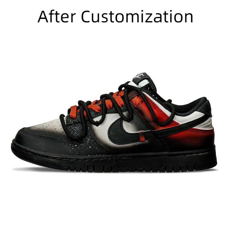 [Custom Smoked women's OKC] Nike Dunk Skateboarding Shoes Women's