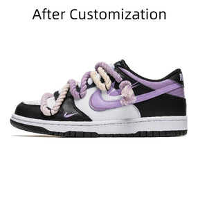 [Custom Lavender panda] Nike Dunk Skateboarding Shoes Women's