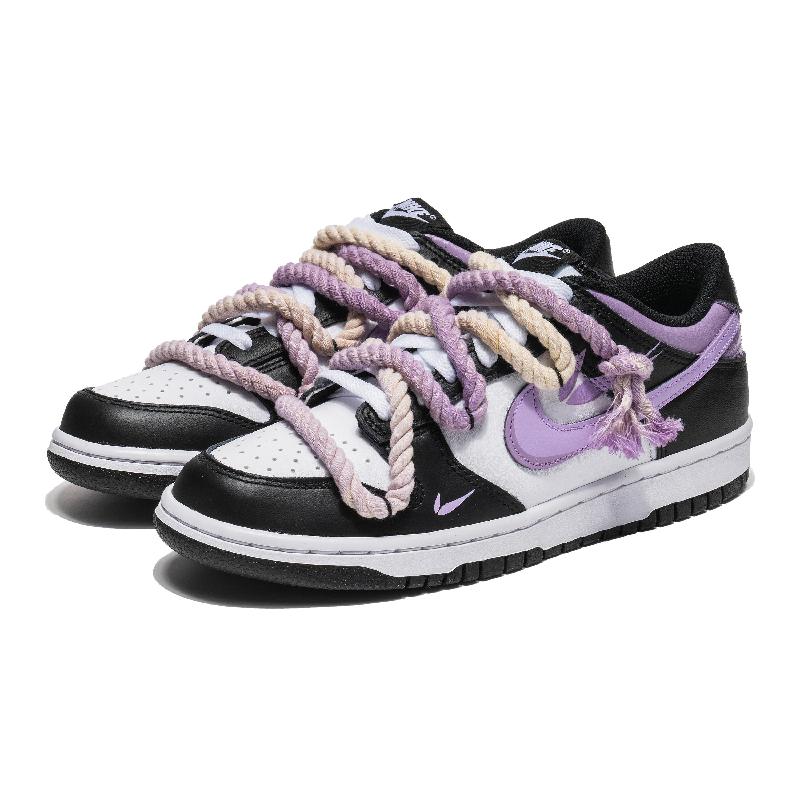 [Custom Lavender panda]  Dunk Skateboarding Shoes Women's