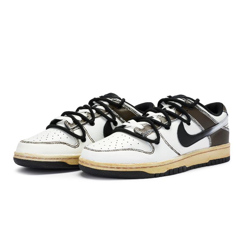 [Custom Cappuccino]  Dunk Skateboarding Shoes Low-top Palm Tree Unisex
