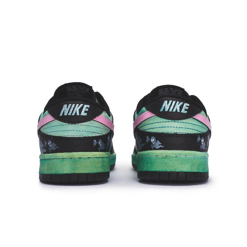 [Custom Female Ghost S-BOX]  Dunk Skateboarding Shoes Women's Low-top Black/pink