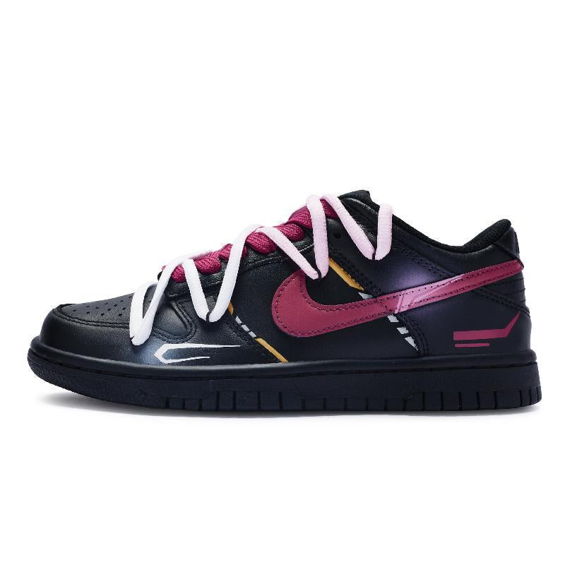 [Custom Motorcycle Fan]  Dunk Skateboarding Shoes Unisex Low-top Black