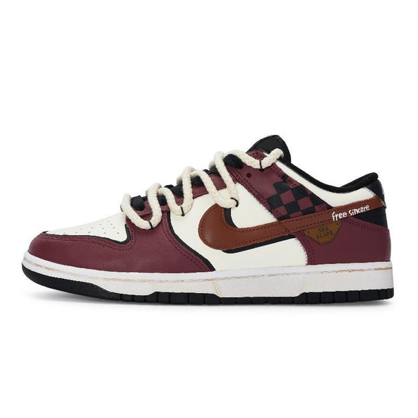[Custom Magic Academy]  Dunk Skateboarding Shoes Unisex Low-top White
