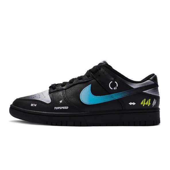 [Custom Black Lightning]  Dunk Skateboarding Shoes Unisex