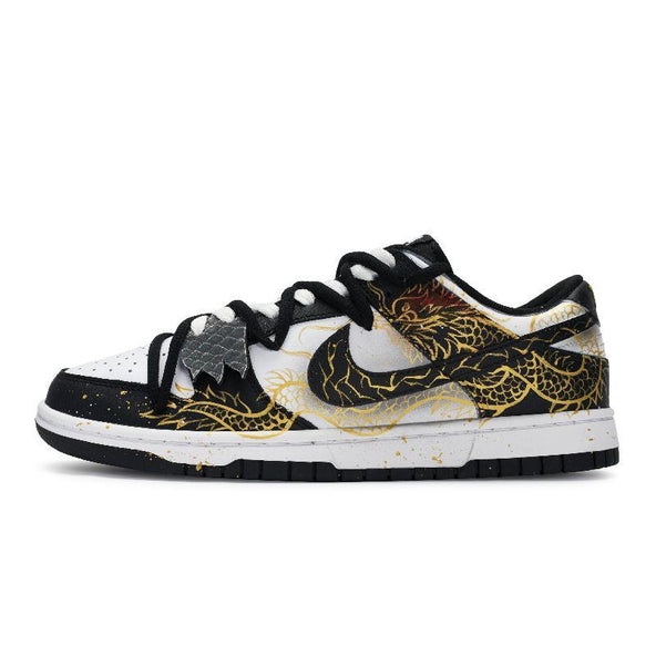 [Custom Dragon soars across the seas]  Dunk Skateboarding Shoes Unisex