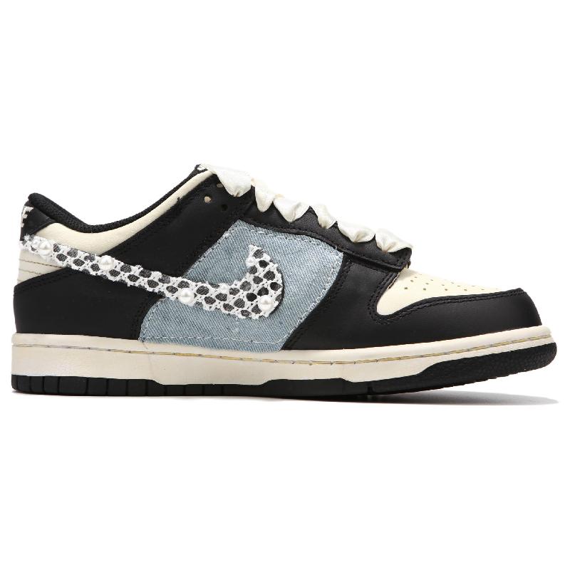 [Custom A female pearl denim girl]  Dunk Skateboarding Shoes Women's