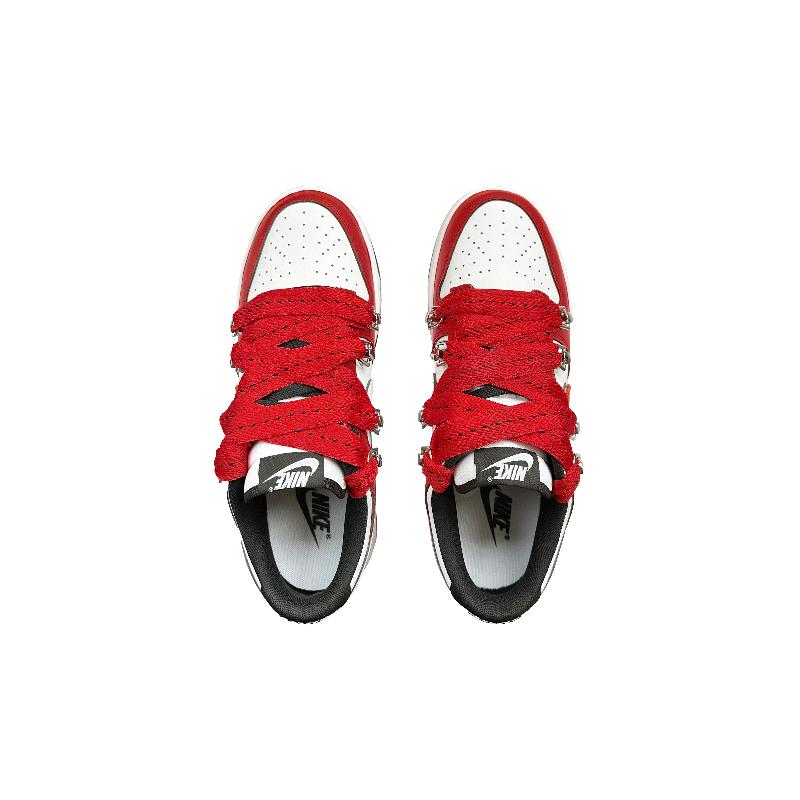 [Custom The auspicious dragon is jubilant]  Dunk Skateboarding Shoes Women's Low-top Pink/White/Black