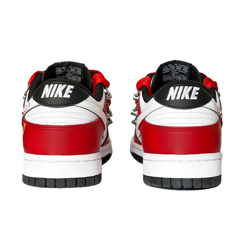 [Custom The auspicious dragon is jubilant]  Dunk Skateboarding Shoes Women's Low-top Pink/White/Black