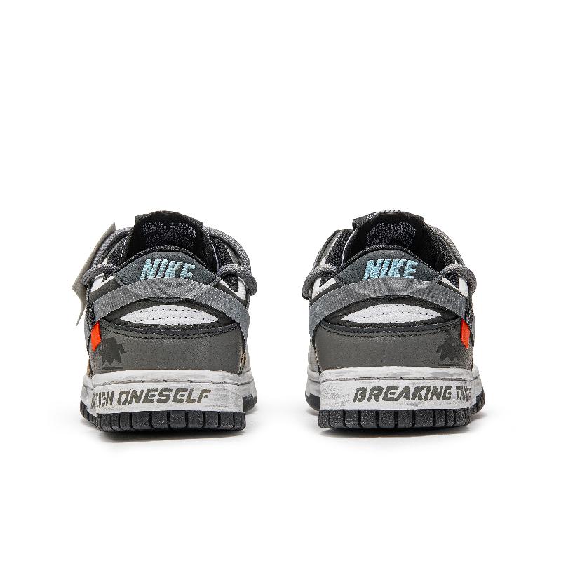 [Custom A Miraculous Journey]  Dunk Skateboarding Shoes Unisex Low-top Grey White Green