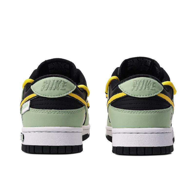 [Custom Green Comet]  Dunk Skateboarding Shoes Unisex Low-top Green/yellow/white