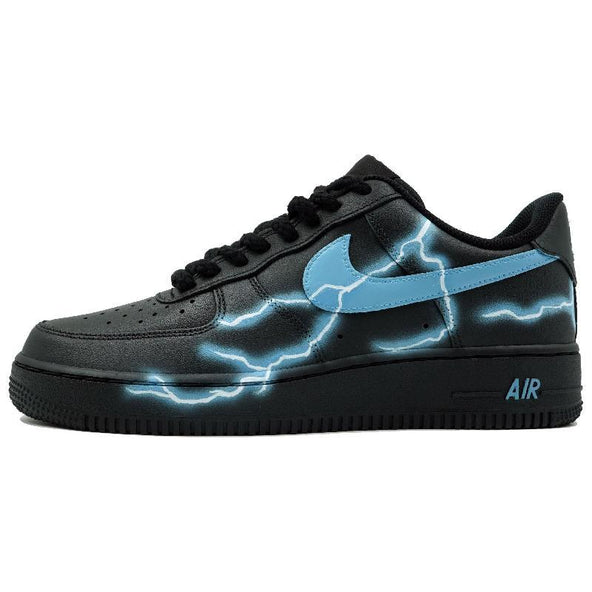 [Custom Blue electric light]  Air Force 1 Skateboarding Shoes Unisex