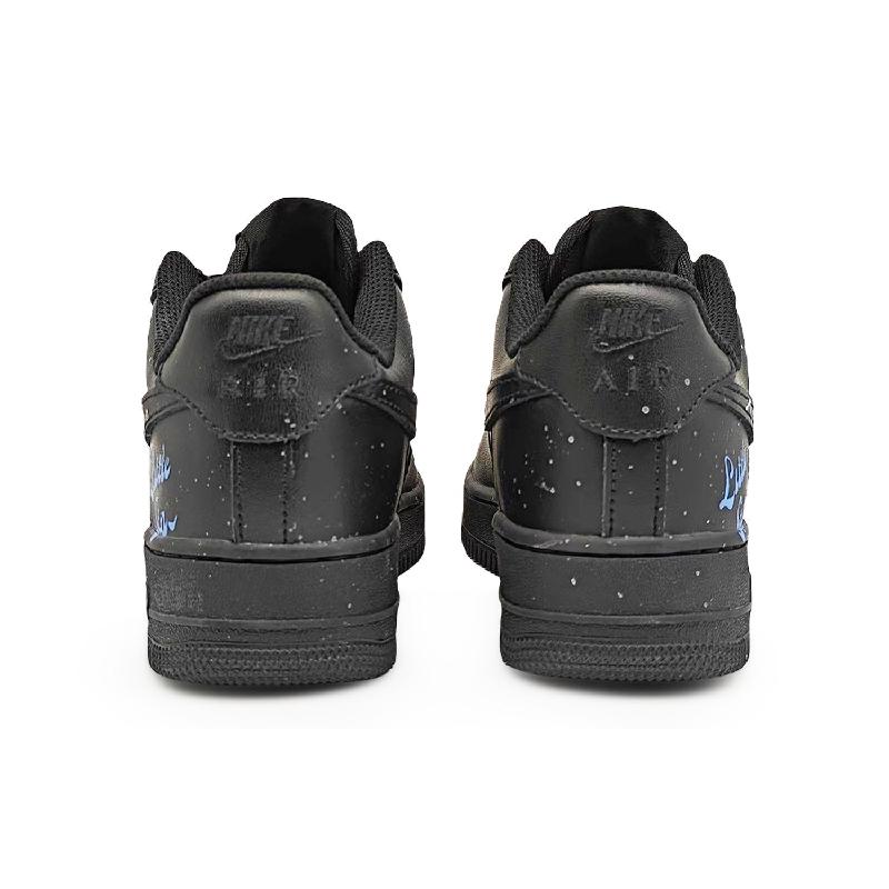 [Custom Star Constellation 1.0]  Air Force 1 Skateboard Shoes Unisex Low-Top Black/White/Blue