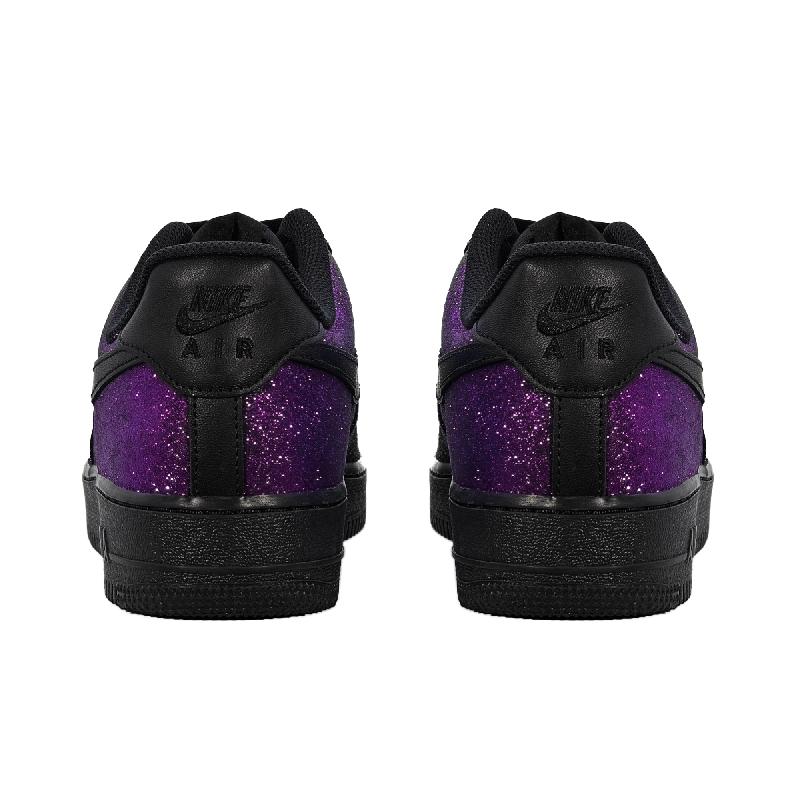 [Custom A man with a black and purple gradient full of stars]  Air Force 1 Skateboarding Shoes Unisex Low-top Purple