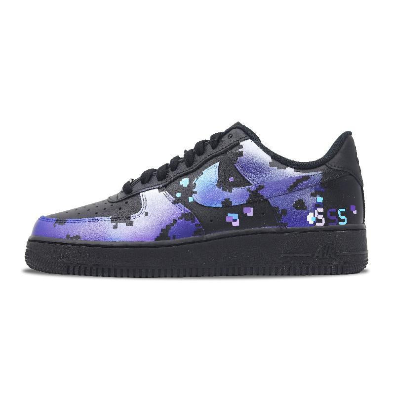 [Custom Male pixel Galaxy]  Air Force 1 Skateboarding Shoes Men